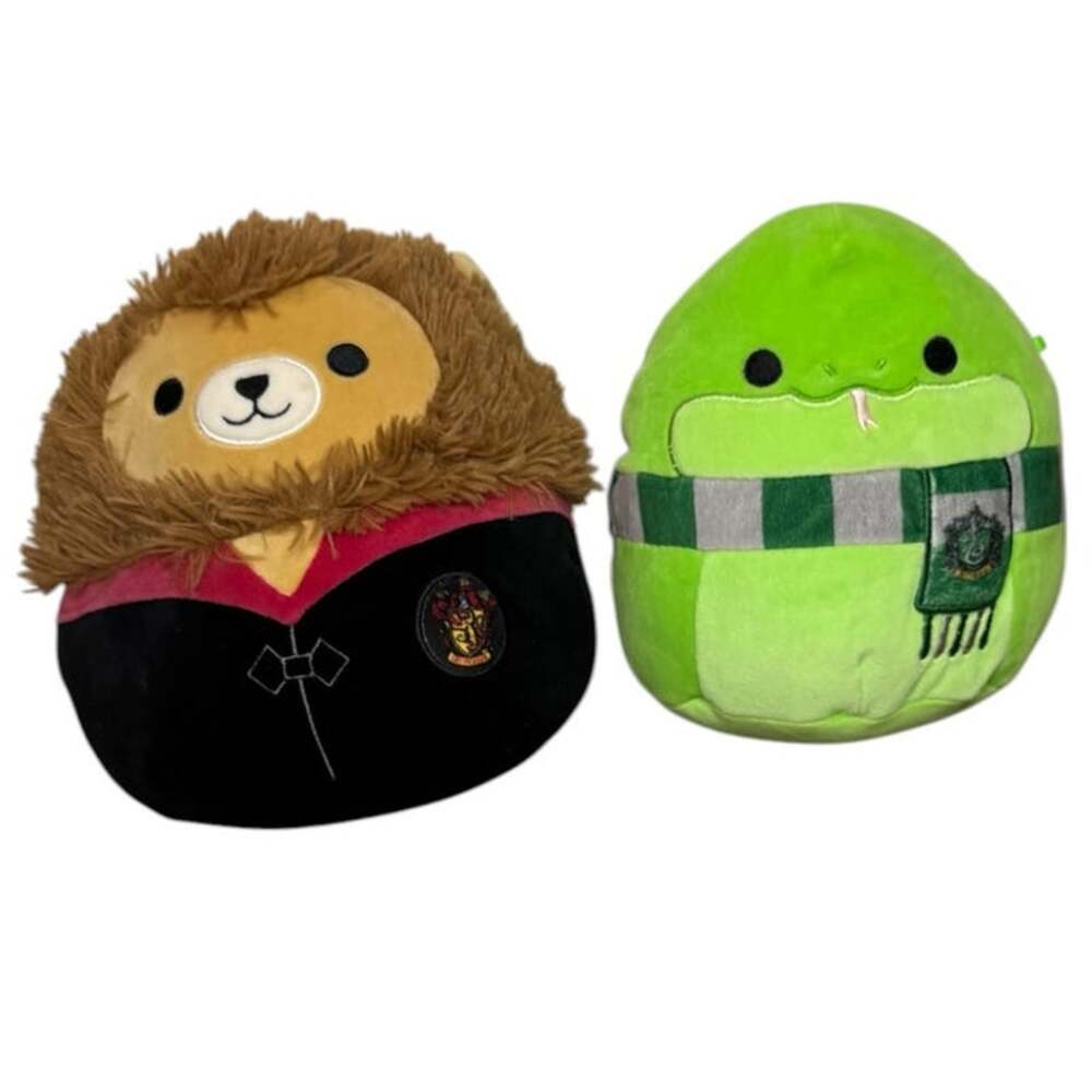 Harry Potter Squishmallows Gryffindor Lion Slytherin Snake Lot 2 8"